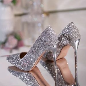 Silver glitter size 9 Heels